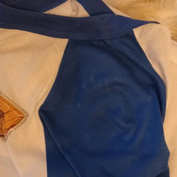 Vtg 1978 Rolling Stones Glitter Iron On Raglan Tee Sz S/M - Picture 5 of 5